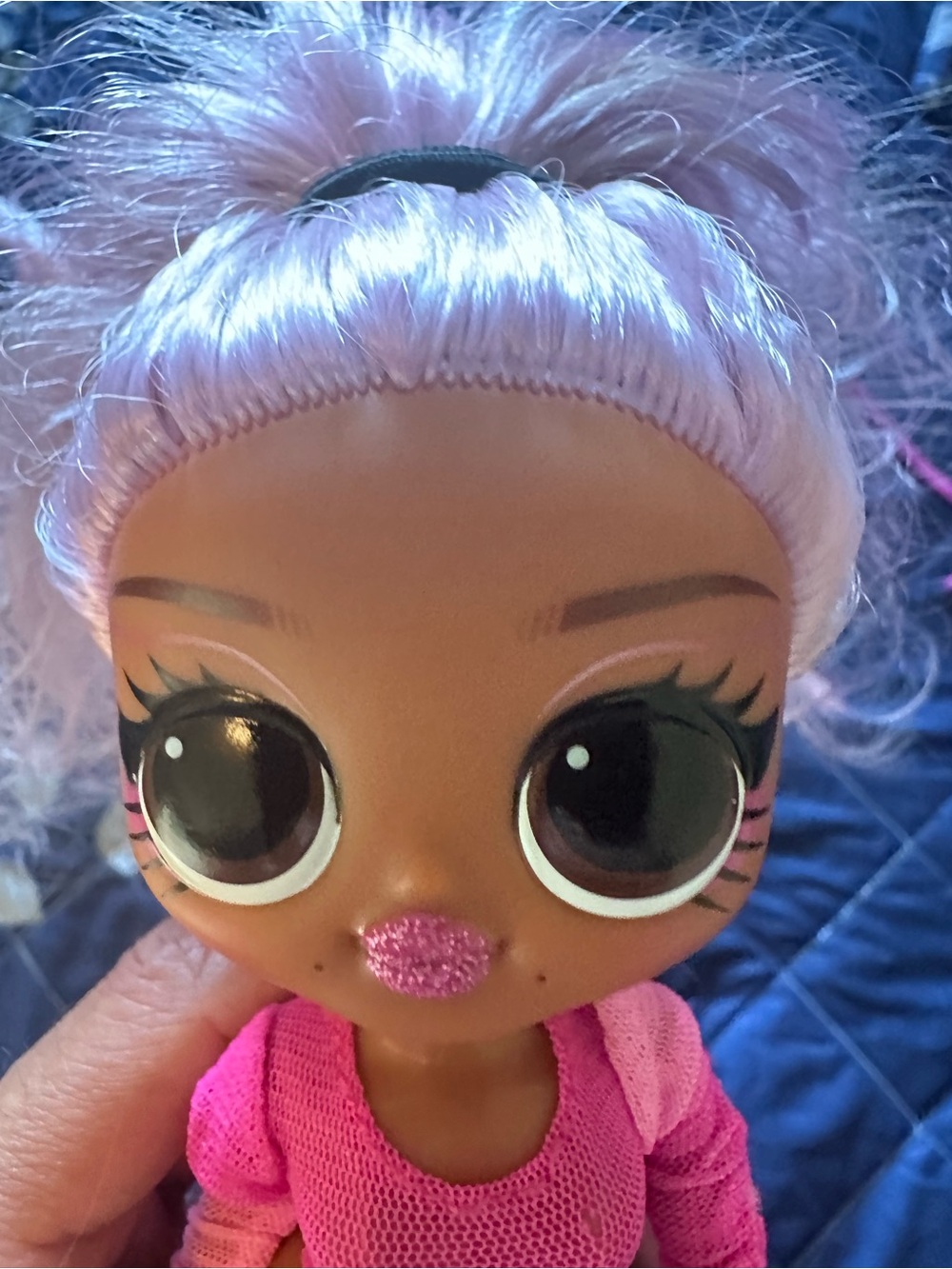 L.O.L. Surprise! Pink Glitter Lip Doll with Pastel Pink Hair